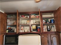 CONTENTS OF TOP KITCHEN CABINETS (4 CABINETS)