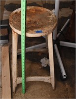 vintage metal stool