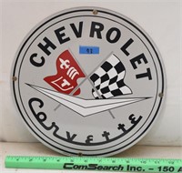 Corvette porcelain sign