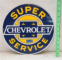 Chevrolet porcelain sign