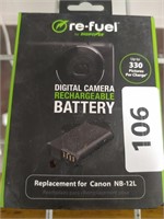 Re-fuel Battery for Canon Camera NB-12L