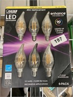 Feit Electric LED crystal clear bulbs 5 pack