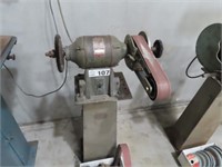 GMF 8" HeavyDuty Bench Grinder, Linisher & Stand