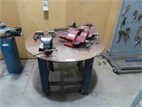 Mobile Heavy Duty Round Metal Working TableØ1200mm