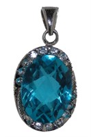 Oval 8.26 ct Neon Apatite Pendant