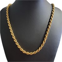18kt Gold 32" Thick Rope Chain Necklace *NICE