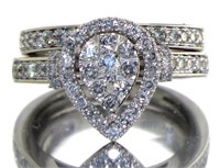 10kt Gold 1.00 ct Diamond Wedding Set