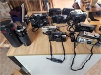 Lot of 10 Cameras & Lens