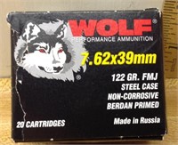 OF) 7.62 X 39MM 122 GR FMJ 20 ROUNDS