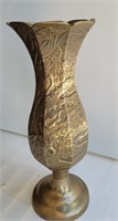 Brass flower vase. 18"×7".