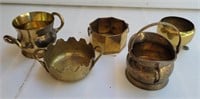 Assorted brass containers