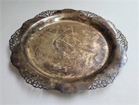 Silver plated serving dish 13"