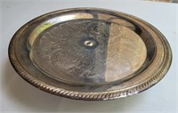 Silver plated serving dishes. 12¼".  No markings
