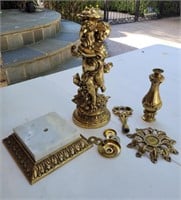 Brass lamp parts