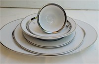 Silver Rhapsody 5 piece dinner ware. With serving