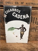 Original Enamel Cadena Sign (Tobacco Cigarette)