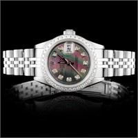 Rolex SS DateJust Diamond Ladies Wristwatch