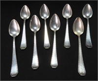 SET OF 8 STERLING SILVER SPOONS - WHITING MFG. CO.