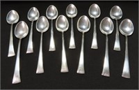 SET OF 12 FINE ARTS STERLING SILVER SPOONS