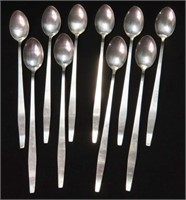 SET OF 10 TOWLE STERLING SILVER TEA SPOONS