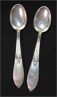 2 STERLING SILVER SPOONS - FRANK W. SMITH
