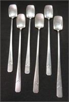 SET OF 6 SILVER PLATE "SHOVEL" SPOONS