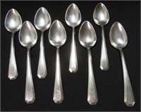 SET OF 8 WM ROGERS & SONS SILVER PLATE SPOONS