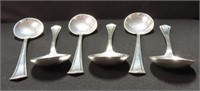 SET OF 6 STERLING SILVER SOUP SPOONS