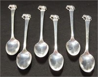 SET OF 6 STERLING SILVER SPOONS - WILLY CO.