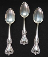 SET OF 3 STERLING SILVER 5 O'CLOCK SPOONS