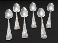 SET OF 6 STERLING SILVER SPOONS - TOWLE SILVER