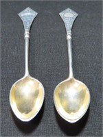 2 VINTAGE RUSSIAN SPOONS - MARKED: 875