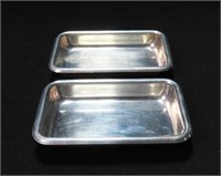 2 POOLE STERLING BUTTER TRAYS