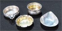 4 STERLING NUT DISHES