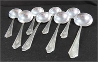 8 TOWLE STERLING SOUP SPOONS