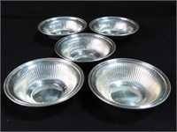 5 INTERNATIONAL STERLING SILVER NUT DISHES