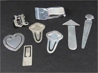 8 ASSORTED STERLING SILVER MONEY CLIPS,