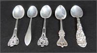 5 ASSORTED STERLING SILVER SPOONS
