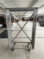 Rolling Aluminum Tray Cart