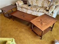 Lane rosewood pedal coffee and end tables