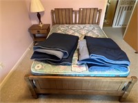 Full-size bedframe and nightstand
