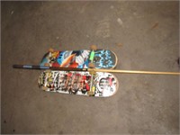 3 Items: 1 Pool Cue, 2 Skateboards