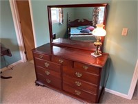 Permacraft mahogany chest and mirror