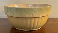 Stoneware Green & Cream Mixing Bowl