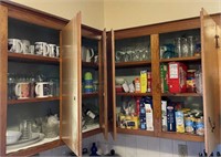 Contents of Upper Kitchen Cabinets