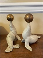 McClelland Barclay Painted Bronze Seal Statuettes