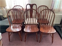 Mixed Set of 6 Windsor & Queen Anne Chairs