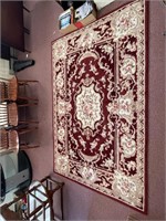 Floral Wool Area Rug 52 x 98