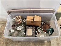 Tote of Clear Glass & Clear Mason Jars