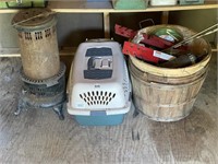 Kerosne Heater, Pet Crate, Apple Baskets
